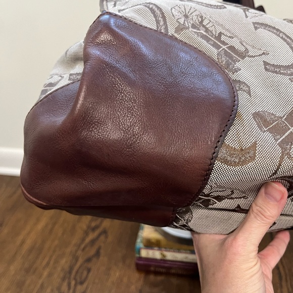 Celine Triomphe Vintage Canvas and Leather Bag - Picture 8 of 14